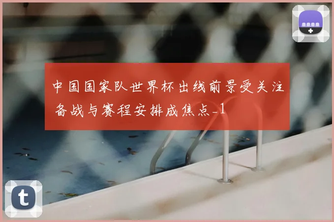中国国家队世界杯出线前景受关注 备战与赛程安排成焦点_1